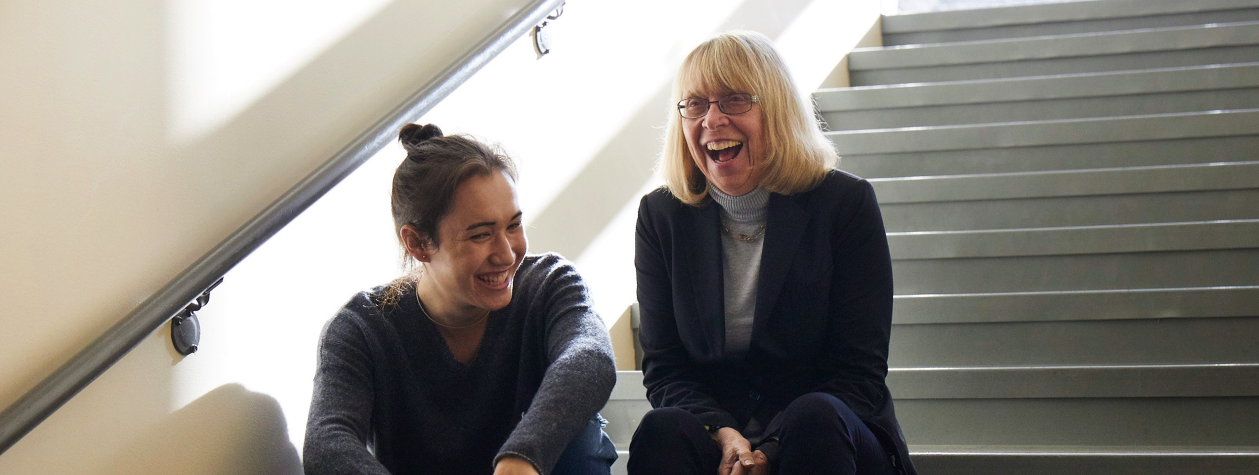 Honored / Esther Wojcicki with her student, Kaija Hsiao