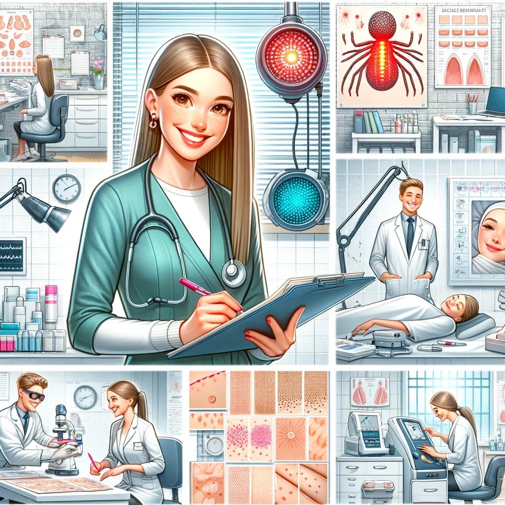 Oops!! AI Overload Alert!!
🤣
I just asked AI to develop a picture of 'a day in the life of a dermatologist' for a presentation I am putting together. It seems it may be a little bit off 🙃
😀😀
On my first go - I didn't ask for female or male - and 