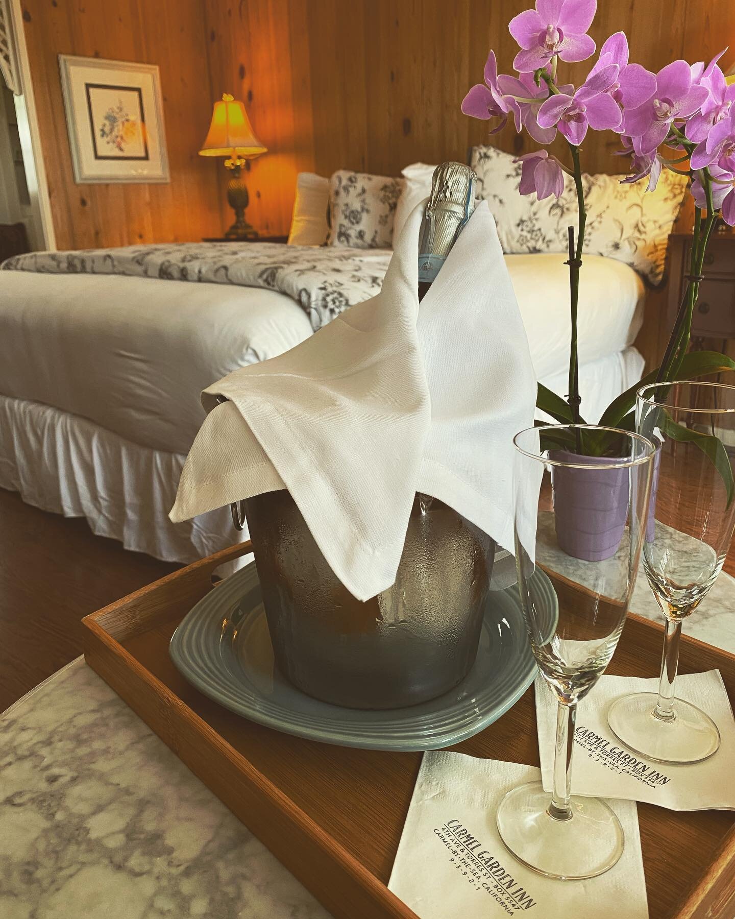 Setting up a little anniversary surprise 🤫
.
.
#bedandbreakfast #carmelbythesea #anniversary #visitcarmel #dogfriendly #carmelgardeninn