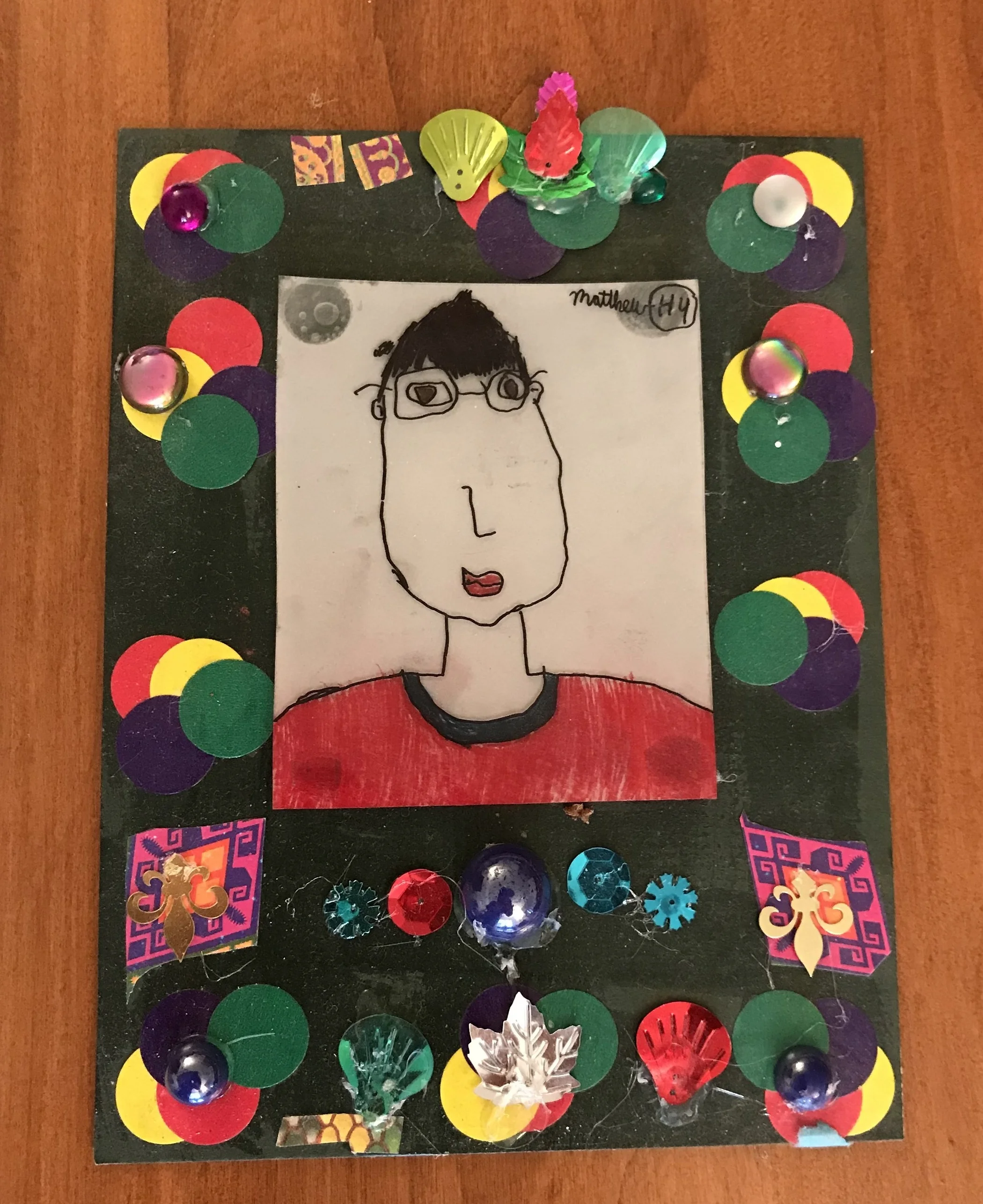 Self-portrait done in the 4th grade