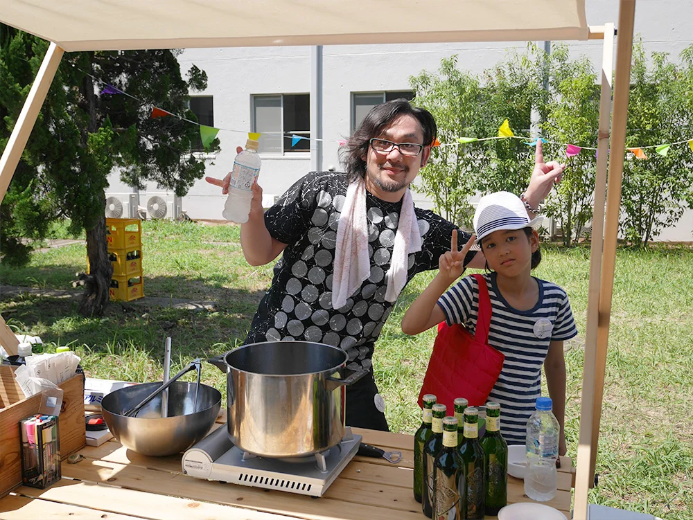 「調布企画組」主催者長尾さん。彼の角煮は絶品!彼は後に「角煮は期待を裏切らない」という名言を後世に残したと言う・・・