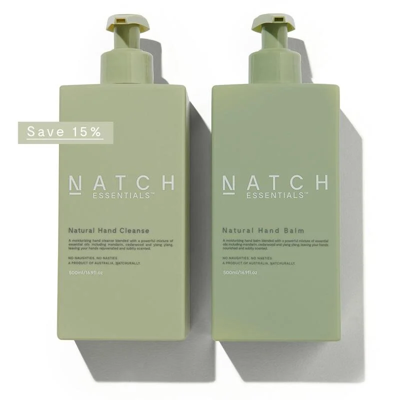 Natch Essentials Hand Cleanse &amp; Hand Balm Duo 500ml 