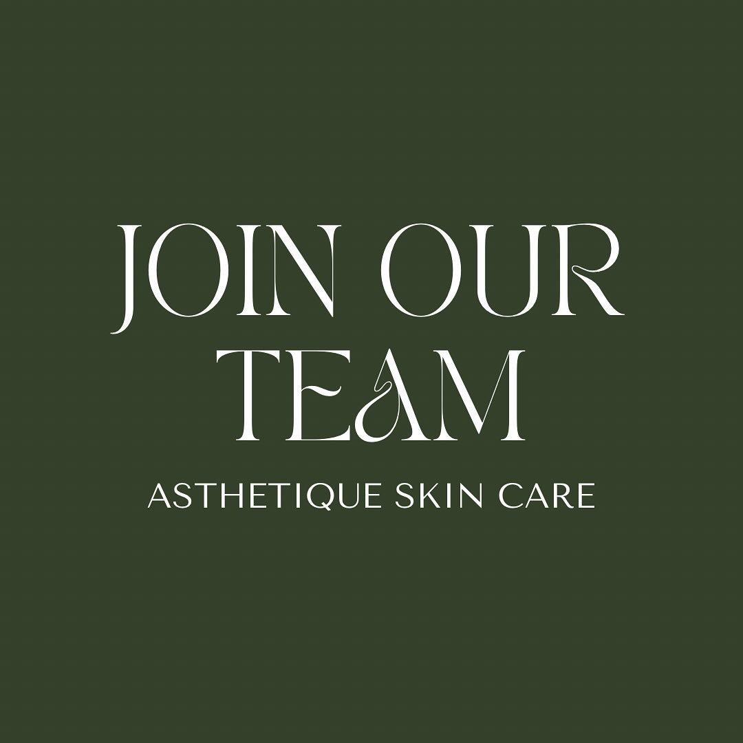NEW TEAM MEMBER // We are on the hunt for you!
 
If you are a passionate therapist looking to help change people&rsquo;s lives through saving their skin and overall health and wellbeing, then Asthetique Skin Care is the perfect clinic for you!
 
Whet