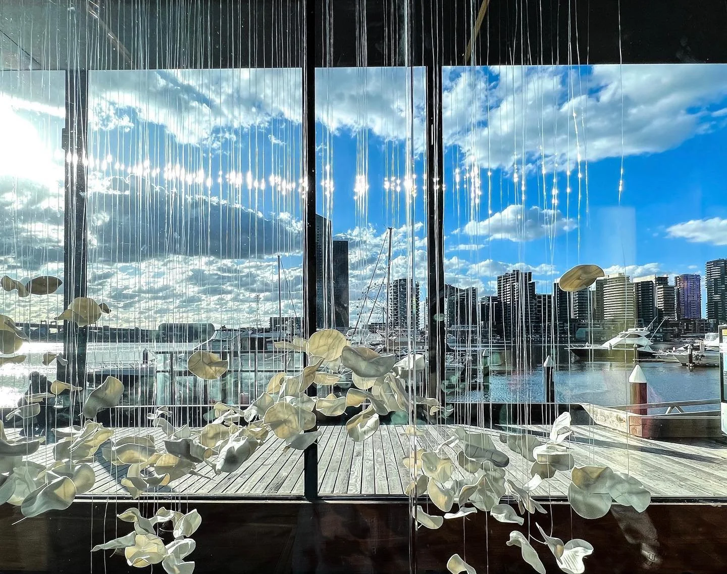 &bull;
Docklands install bathed in natural light, showing the beautiful translucency of the attenuated porcelain. ⁣
⁣
#artcommission&nbsp;#fineart&nbsp;#suspendedinstallation&nbsp;#porcelain&nbsp;#ceramics&nbsp;#jenniferconroysmithceramics #lightingi