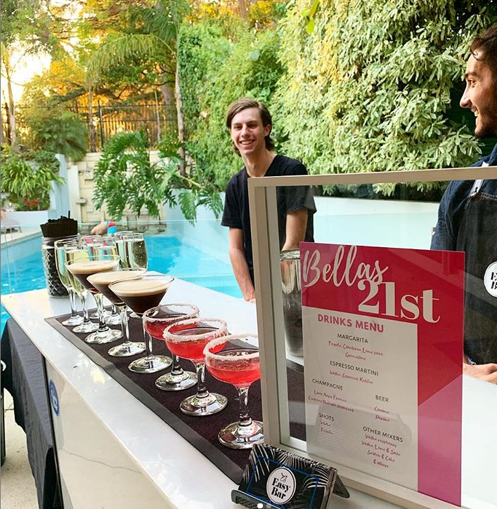 Our standard bartenders at a private function in Melbourne