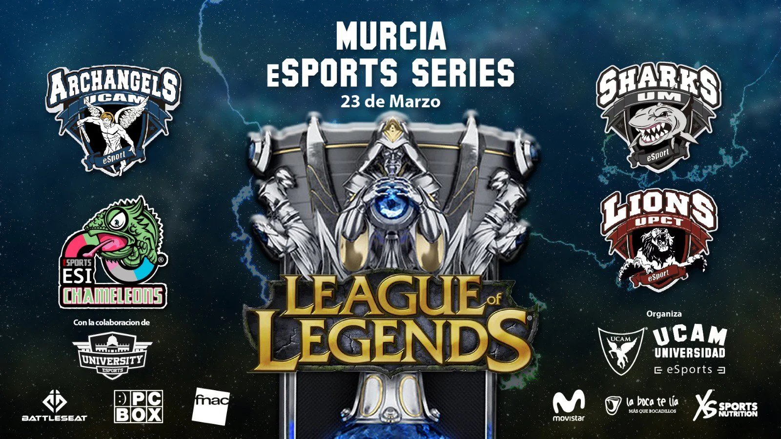En la foto: Cartel promocional de la I Edición de la Murcia. Serie de deportes electrónicos realizados en Murcia el día sábado 23 de marzo de 2019.