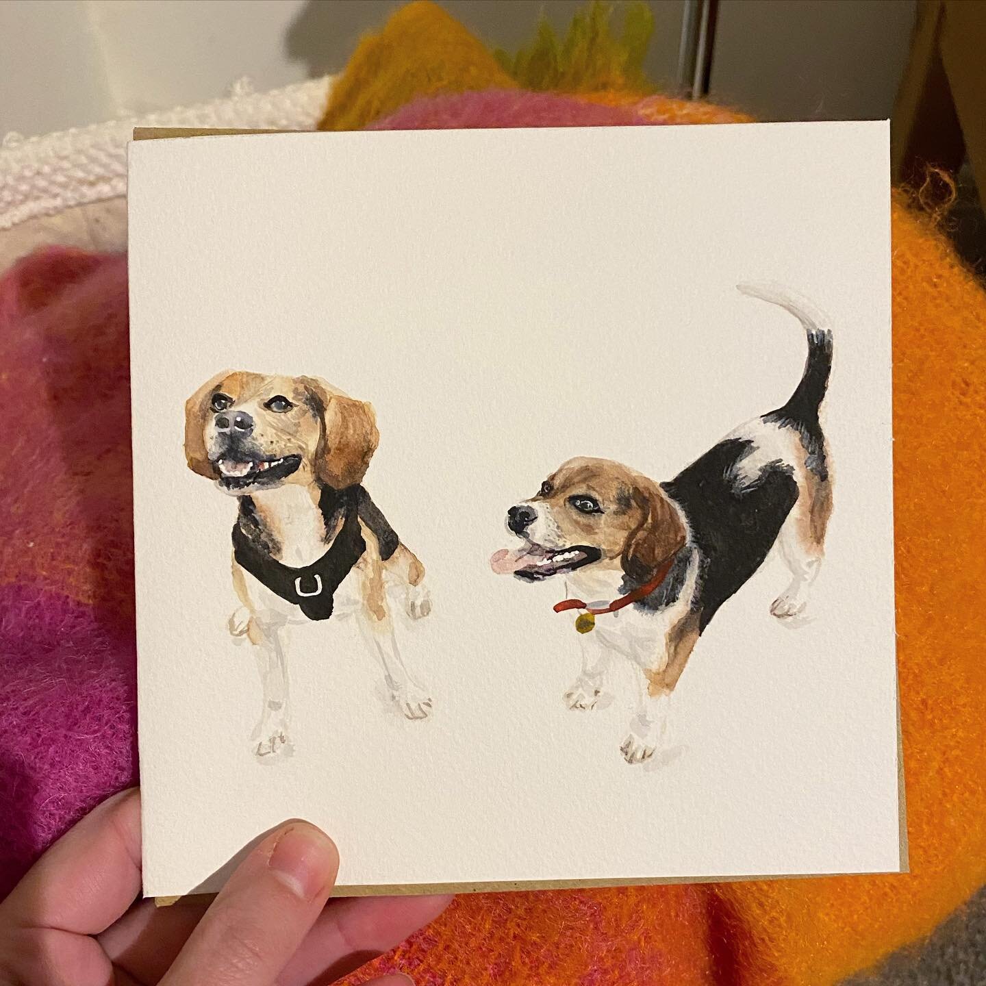 First day back to &lsquo;normal&rsquo; and sharing one of my festive commissions painted in December 🐾 
Hope you have a good start to your week.
.
.
.
.
.
.
#watercolorpainting #petportrait #beaglelove #beaglegram #artistsoninstagram #illustration #