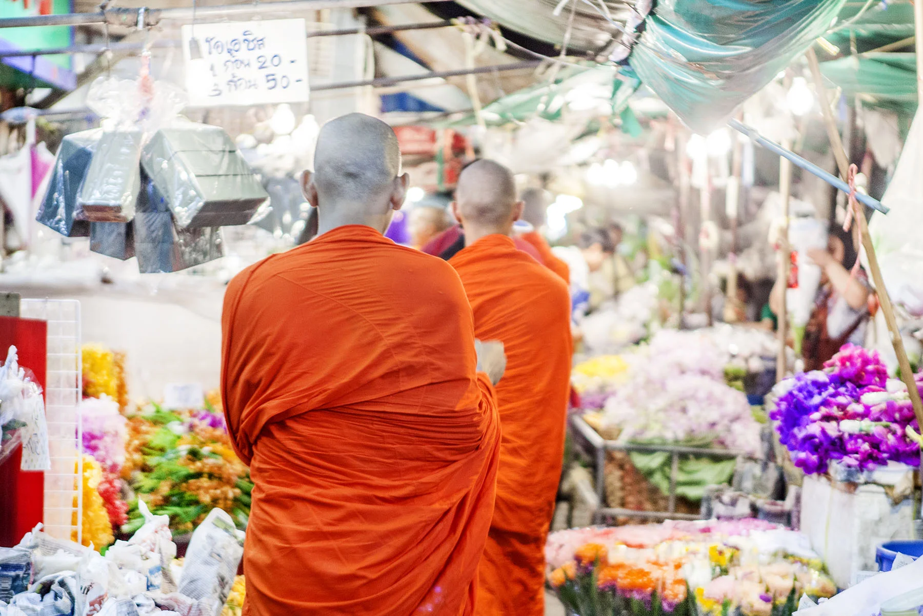 Night flower market, Bangkok, Thailand (2014)