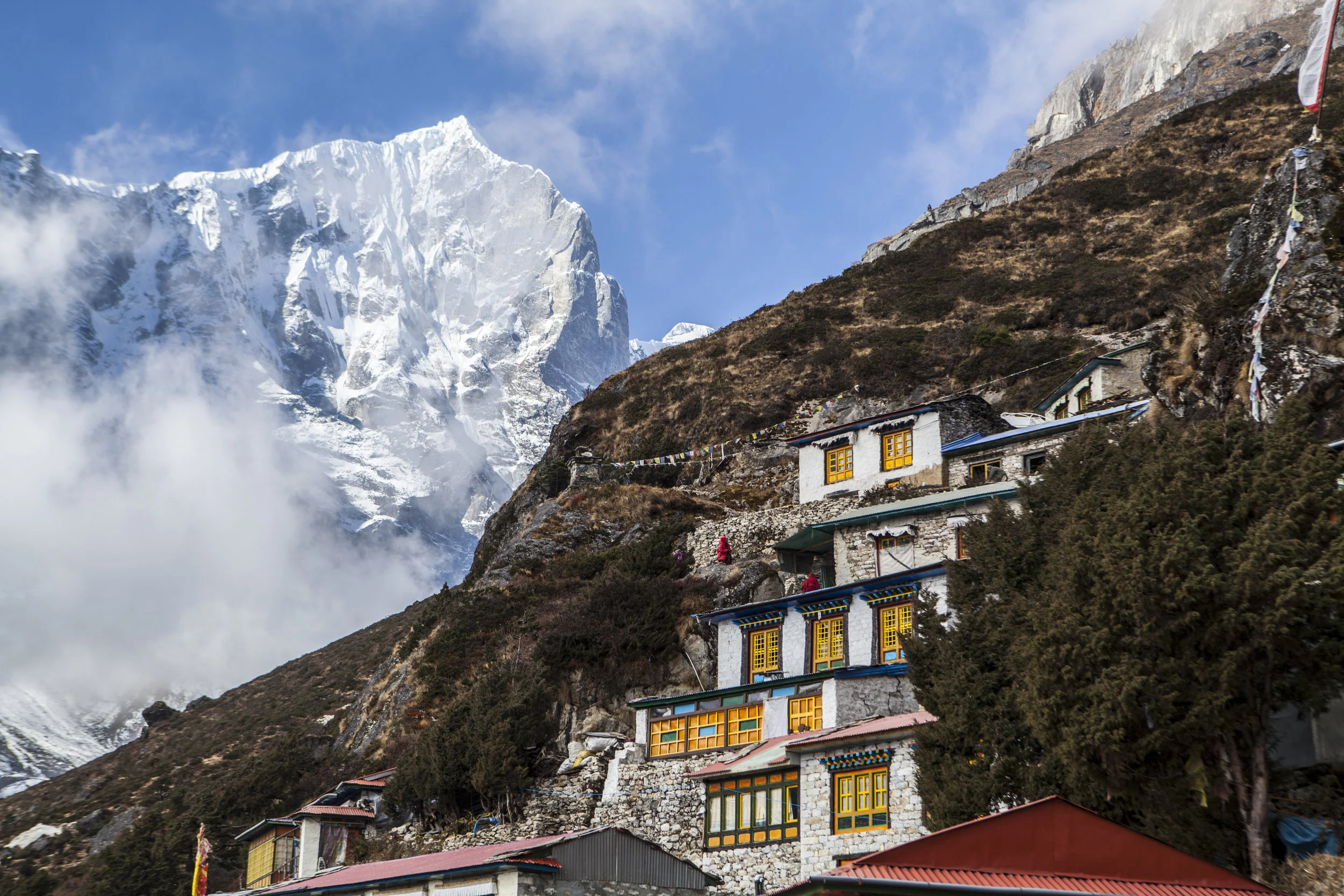 Thame Gumba, one of the three monasteries where Sherpa Buddhism is believed to have started, Thame, Solukhumbu, Nepal (2016)