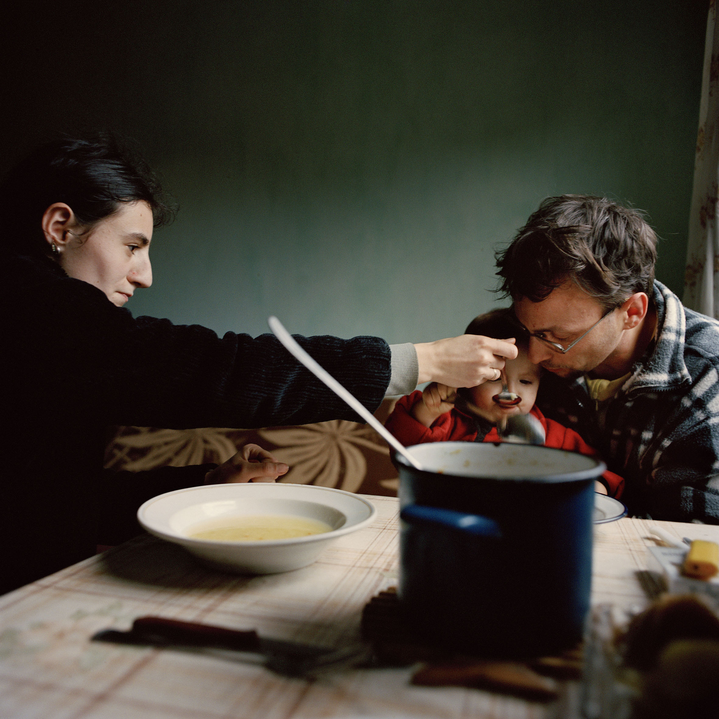  The Eremic family eats Sunday lunch in their newly rebuilt house. Despite having a small child Nebojsa struggled to gain any support from the government in order to repair the cottage he inherited from his Grandmother. Instead he was given building 