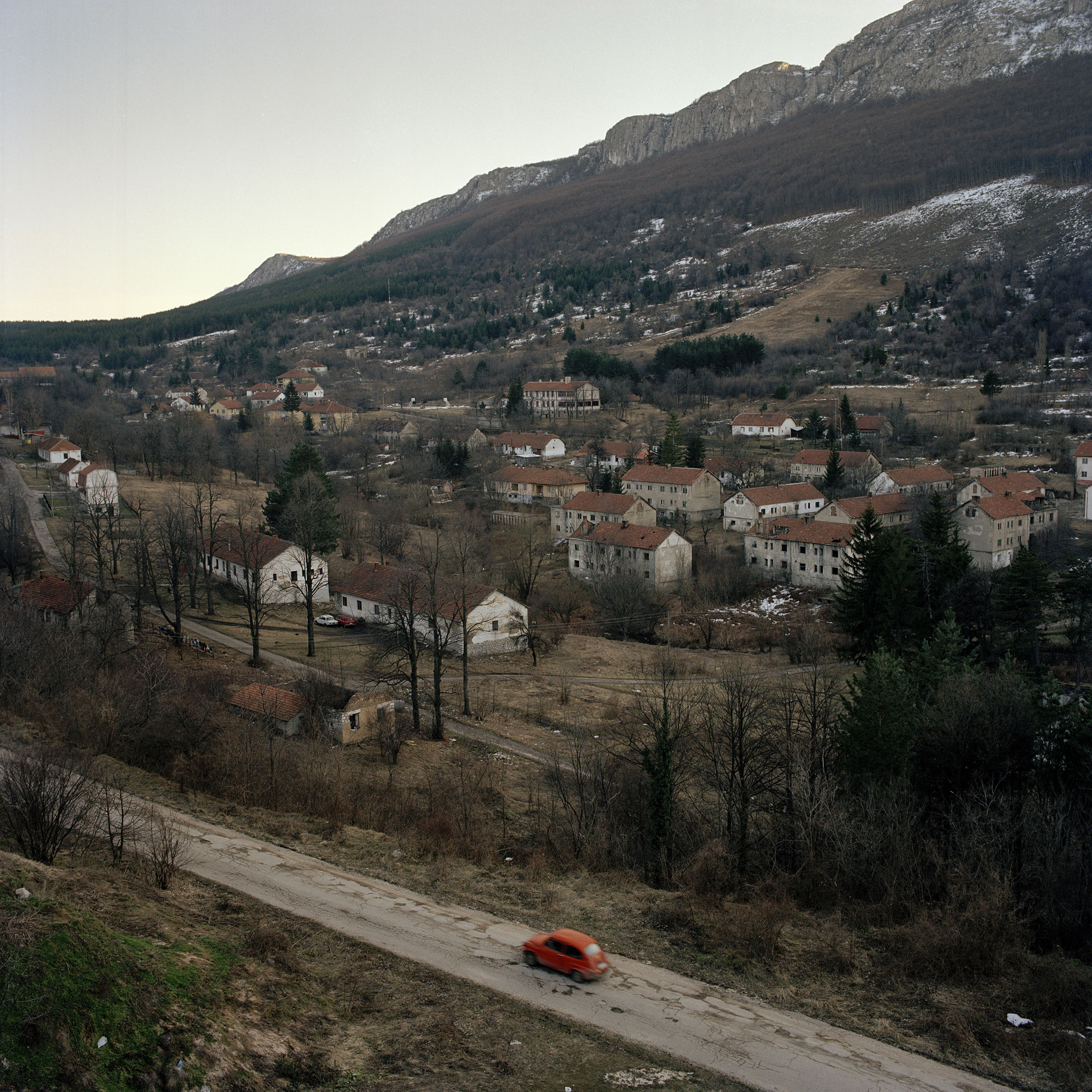  The village of Rtanj used to be a thriving mining community of almost 3,000 people. These days the few remaining villagers share the valley with the 80 or so IDP’s and refugees that are housed in the old workers barracks. Rtanj, Serbia. 