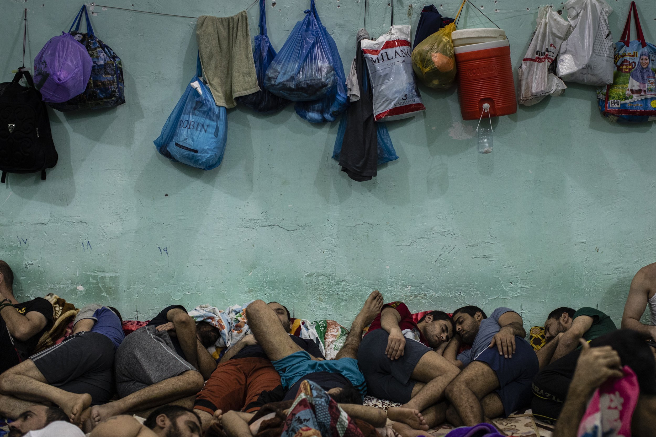  Men who had been arrested for various drugs related offences were cramped inside group prison cells in the city of Az Zubayr in Basra province. 