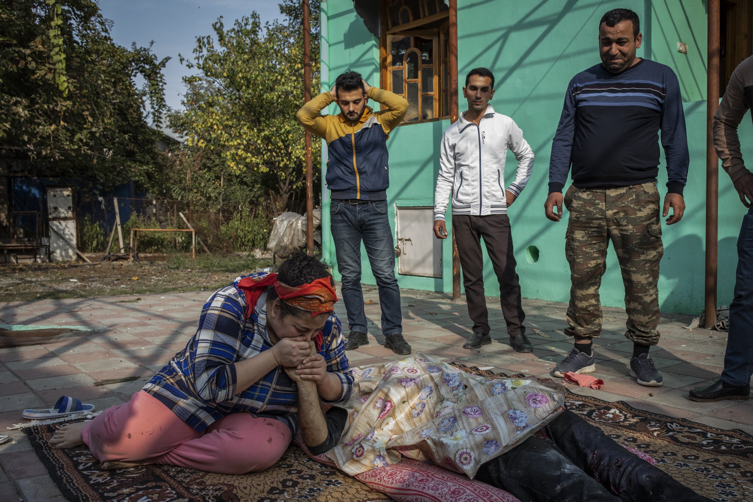 This work was shot in Azerbaijan, while on assignment for The New York Times, during the 2020 war with Armenian forces over the disputed territory of Nagorno-Karabakh. 