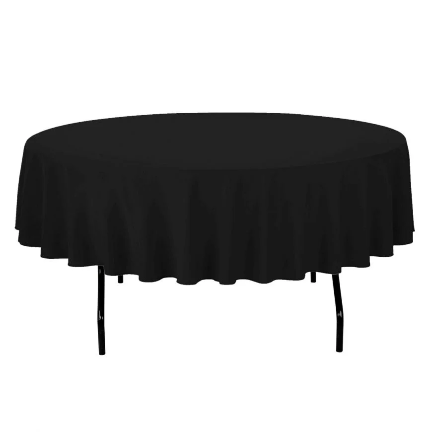 Black Linen Round Table Cloth $11.00