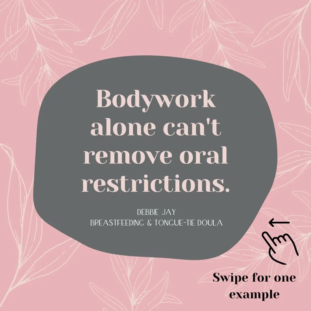 My opinion: You can't fix a tongue-tie with bodywork alone.

Don't get me wrong, I am a huge advocate for good quality bodywork for babies, children, and all humans, really.

Bodywork (chiropractic, osteopathy, cranio sacral therapy etc) helps to rea