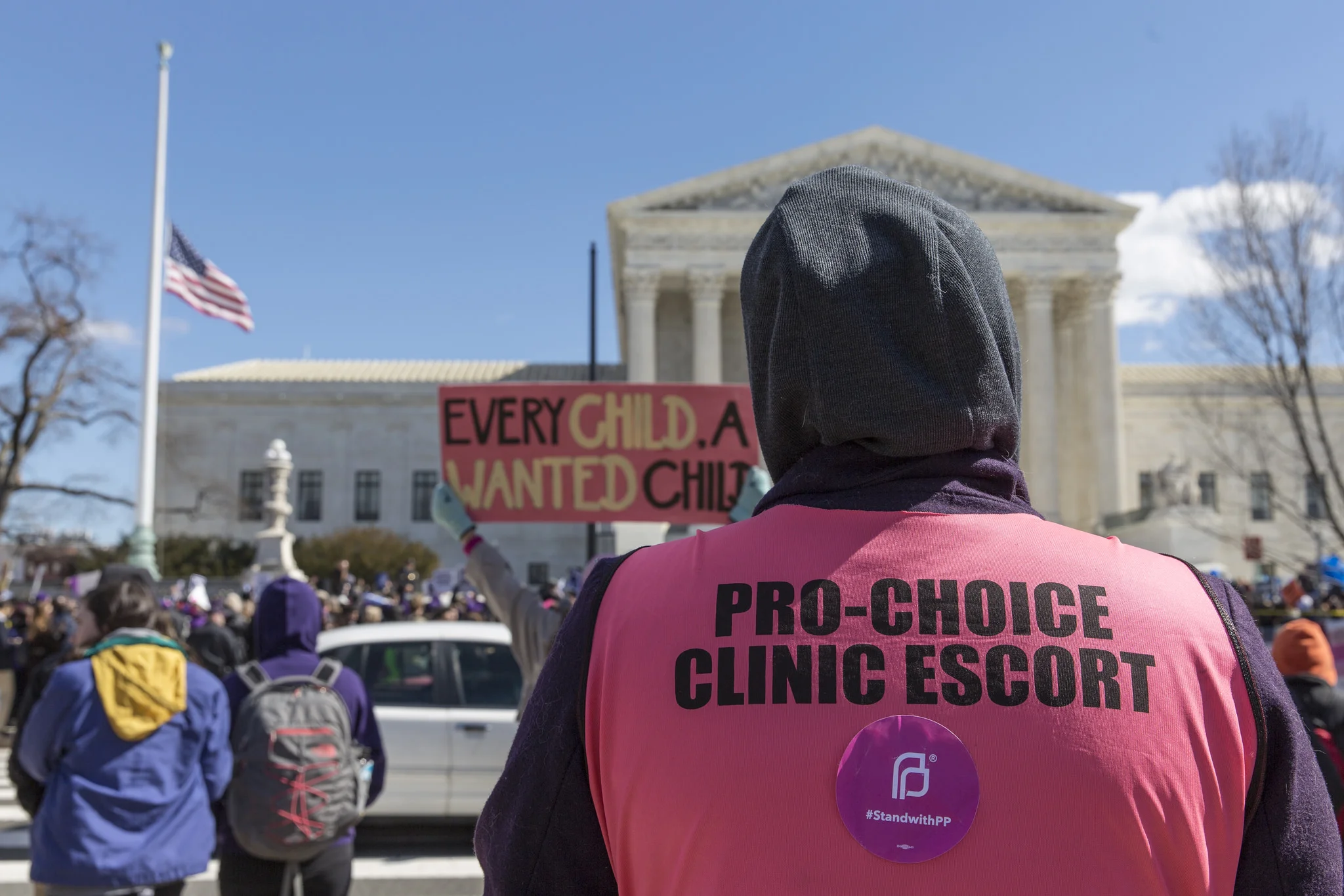 Pro-Choice Clinic Escort at the Supreme Court