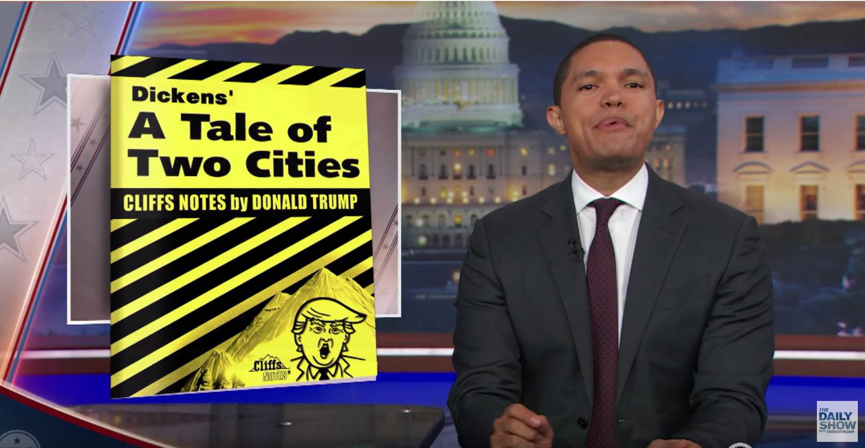 Trump icon on The Daily Show with Trevor Noah