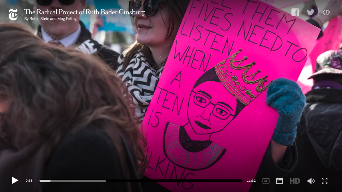 New York Times: The Radical Project of Ruth Bader Ginsburg video