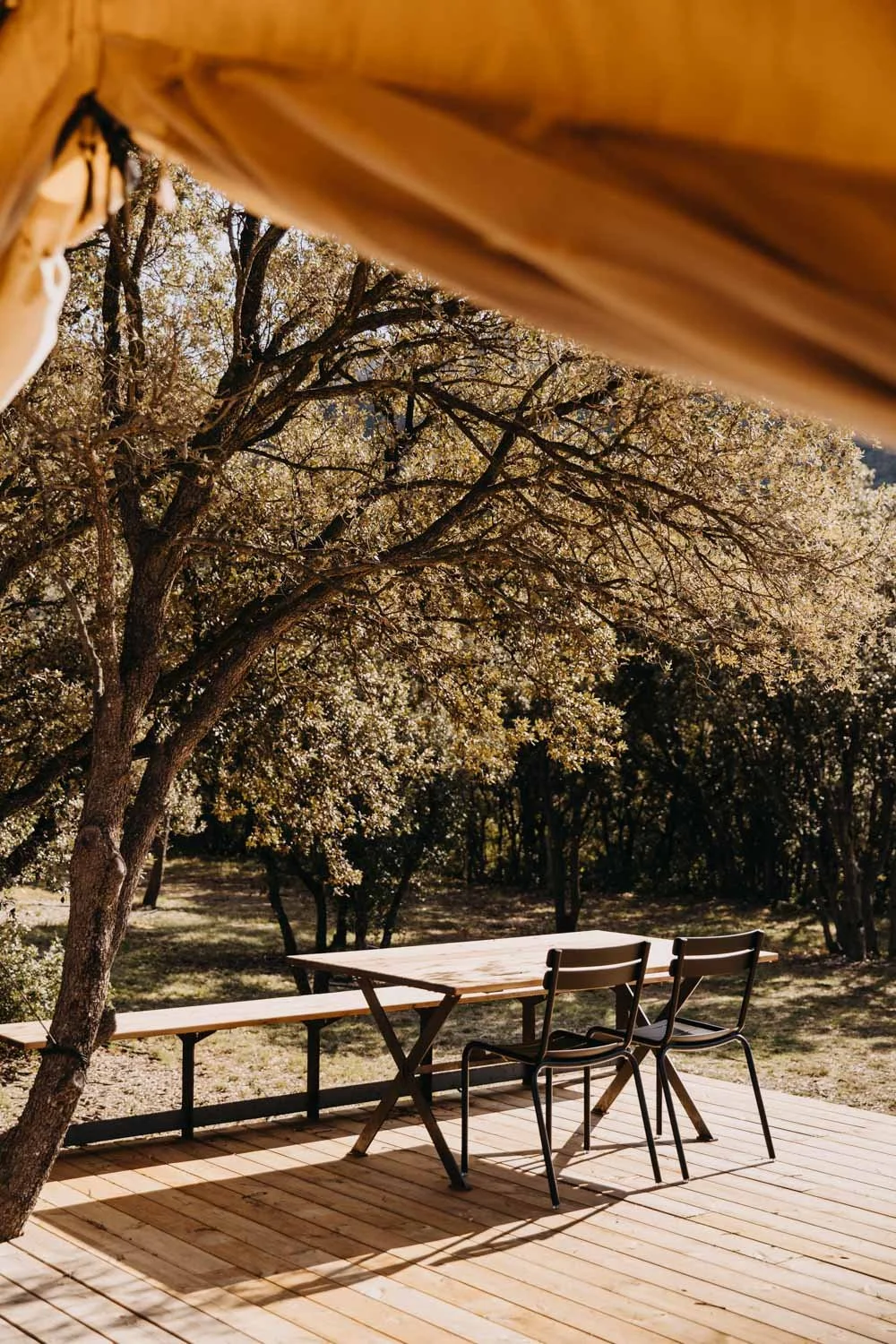 table et tente domaine Hortus