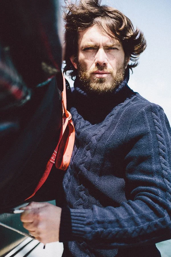 portrait marin barbe et pull marin Saint James par Alice Bertrand photographe Rennes