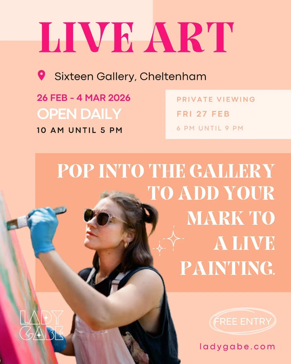 Just a wee reminder that I will be painting live throughout my exhibition, starting next Thursday 26th Feb.
.
If you pop into the gallery, I would love for you to add a small brush mark or write some words that I can use in the live work I am complet