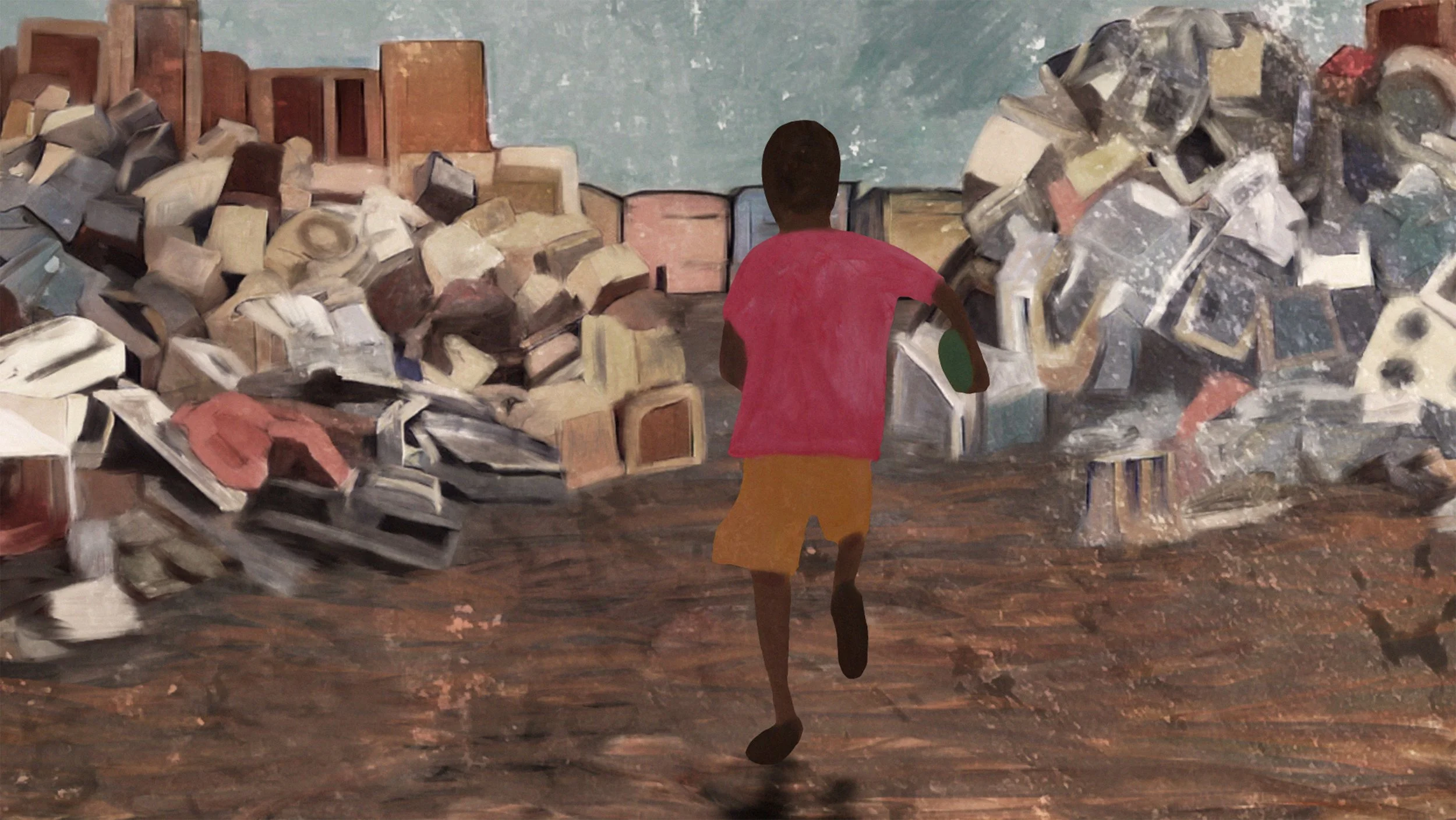 Inspired by the unique landscape of Agbogbloshie, Ghana, Scraps enables viewers to experience one of the world’s largest e-waste dumps as something tragic, yet beautiful.