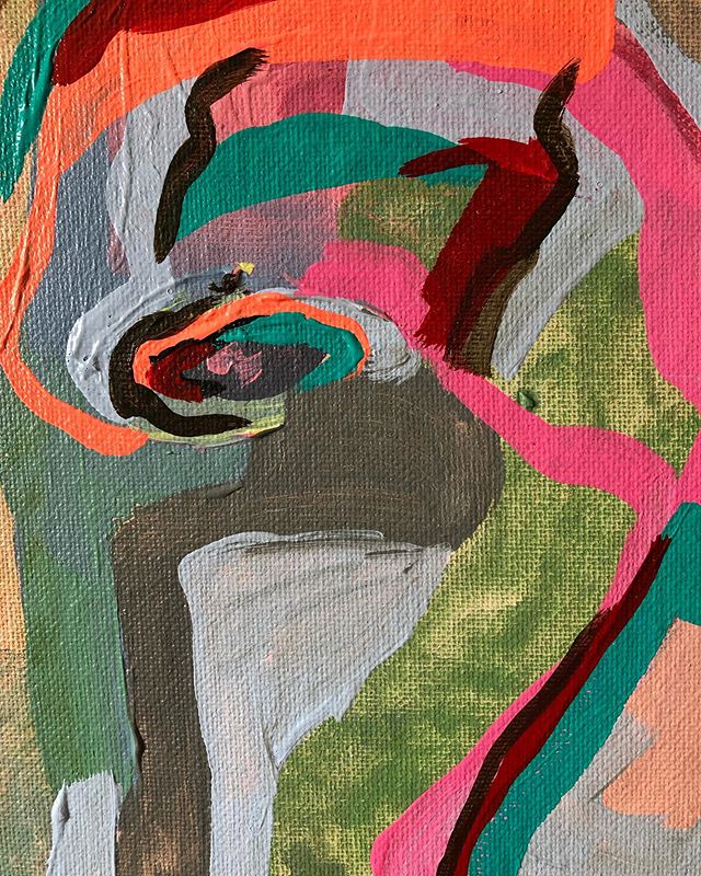 Painting no. 327. It&rsquo;s so interesting to see each closeup image on its own and then see the full painting. There&rsquo;s something unexpected - kind of like putting together a puzzle #500portraits