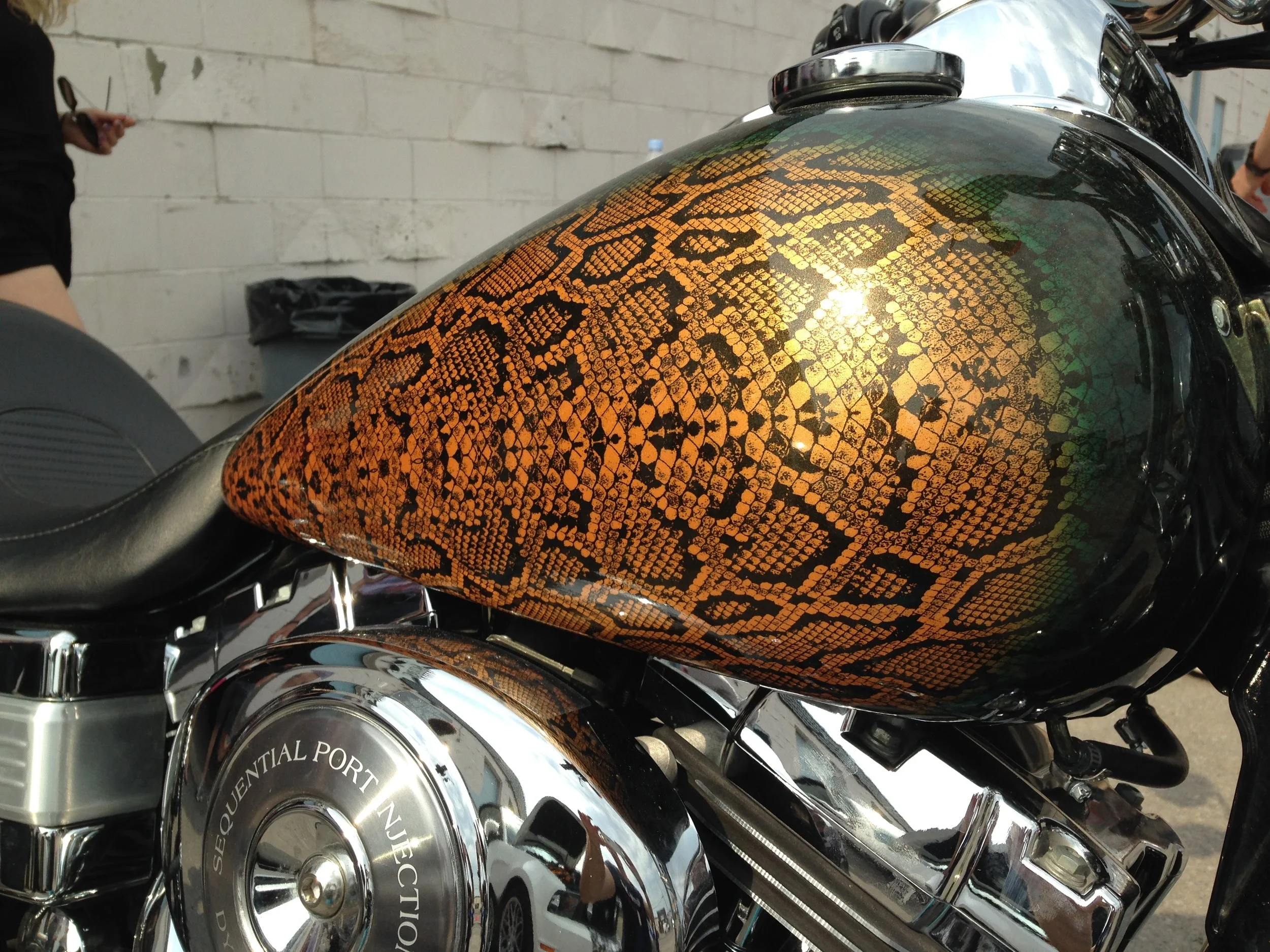 Harley-Davidson Dyna: Hydrographic Snakeskin Theme