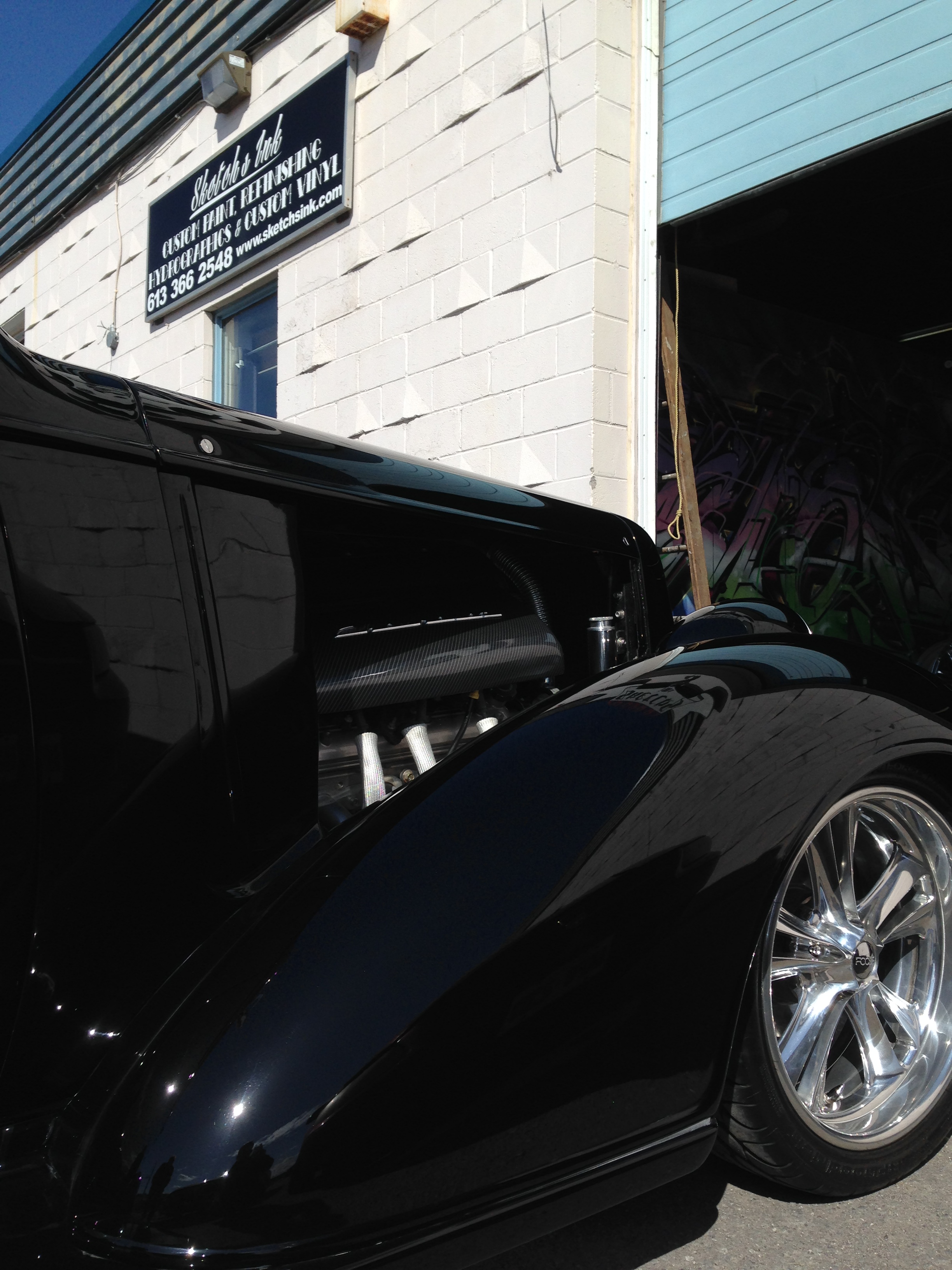 Chevrolet Street Rod: Hydrographic Carbon Fiber Engine-Cover