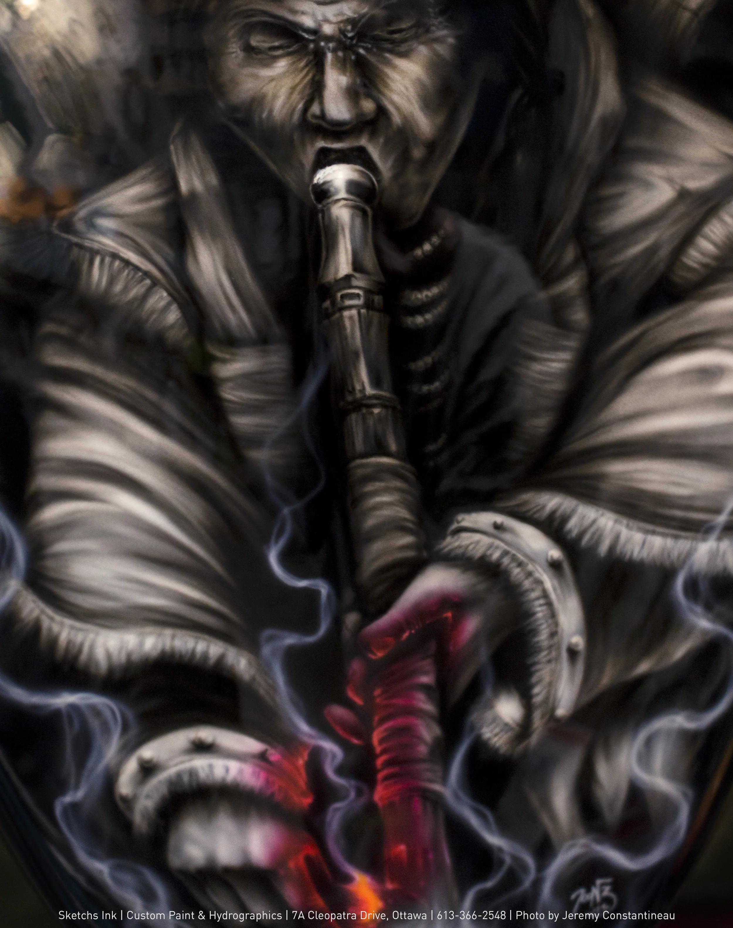 Harley Davidson Dyna: Custom Native Theme Airbrush Art