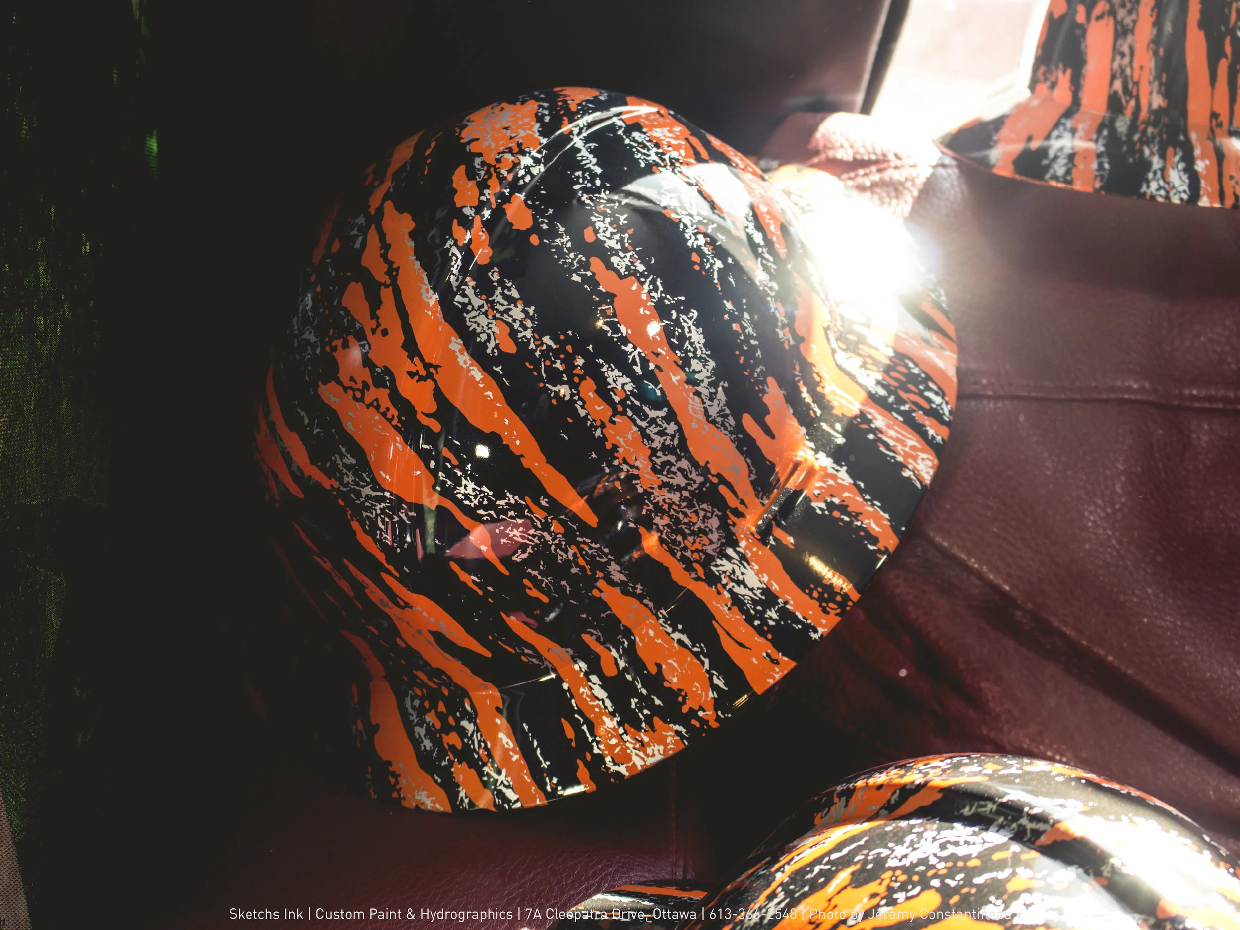 Hard Hats: Hydrographic Orange Marble