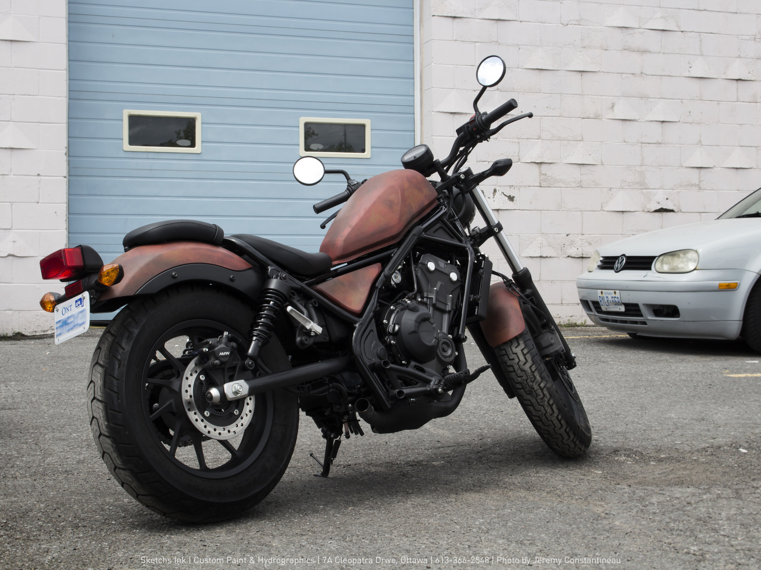 Honda Rebel: Custom Faux-Rust Paint Job