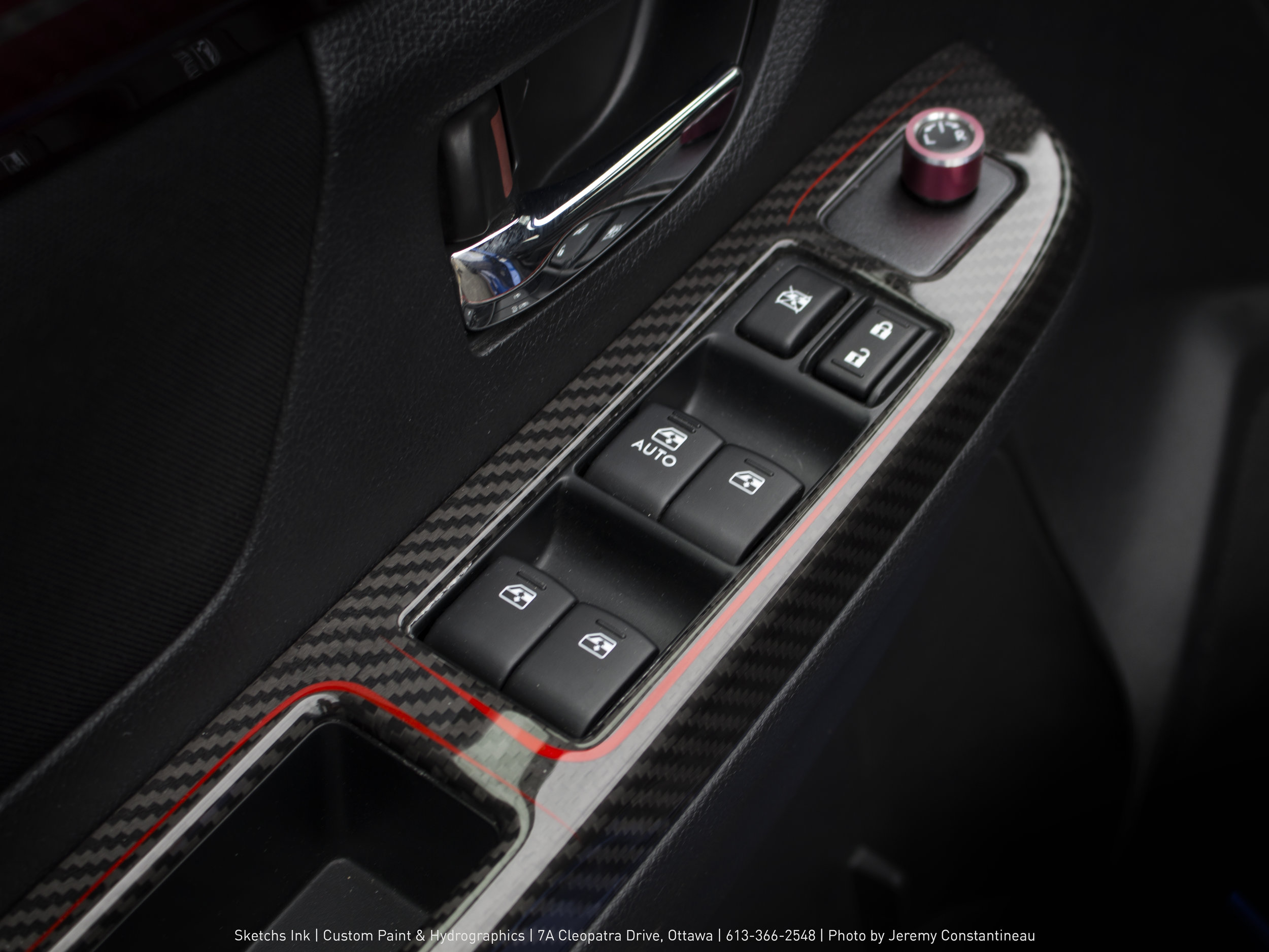 2015 Subaru WRX: Red Interior Trim Details