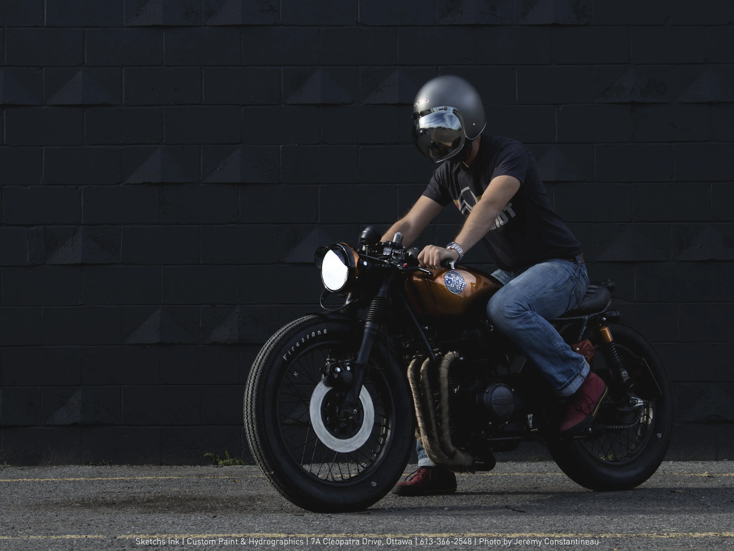 1976 Honda CB550F Cafe Racer: Custom Colour &amp; Graphics