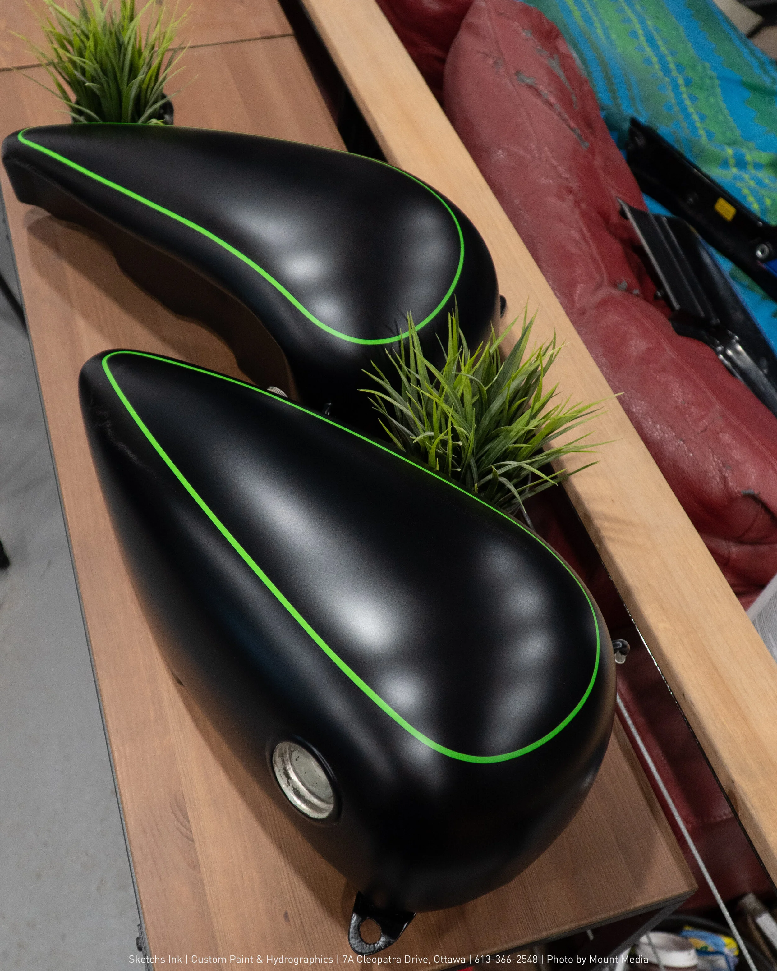1980 Harley-Davidson FLH: Satin-Black &amp; Green Pinstripe