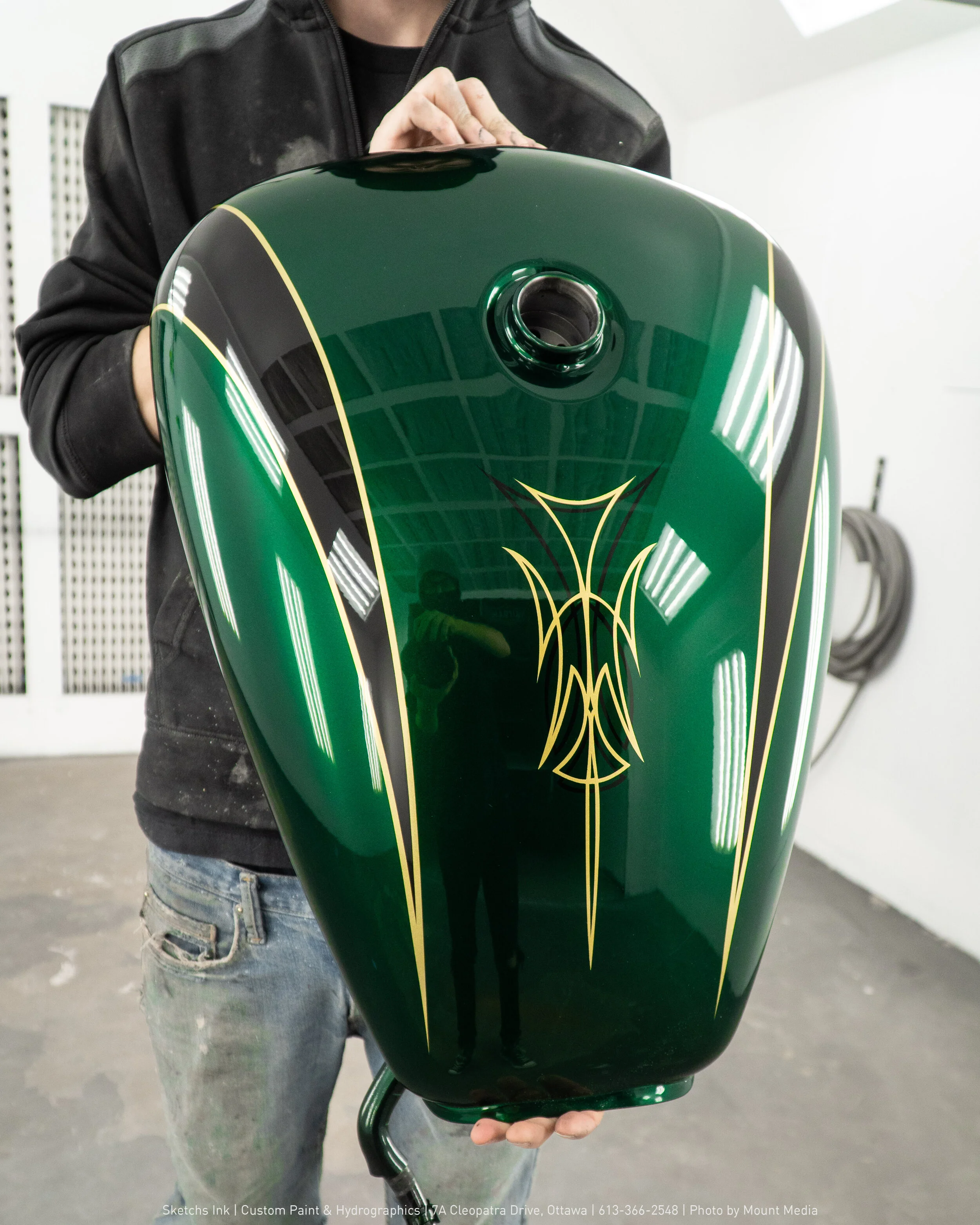 Yamaha Stryker: Tri-coat Green with Black &amp; Gold Accents