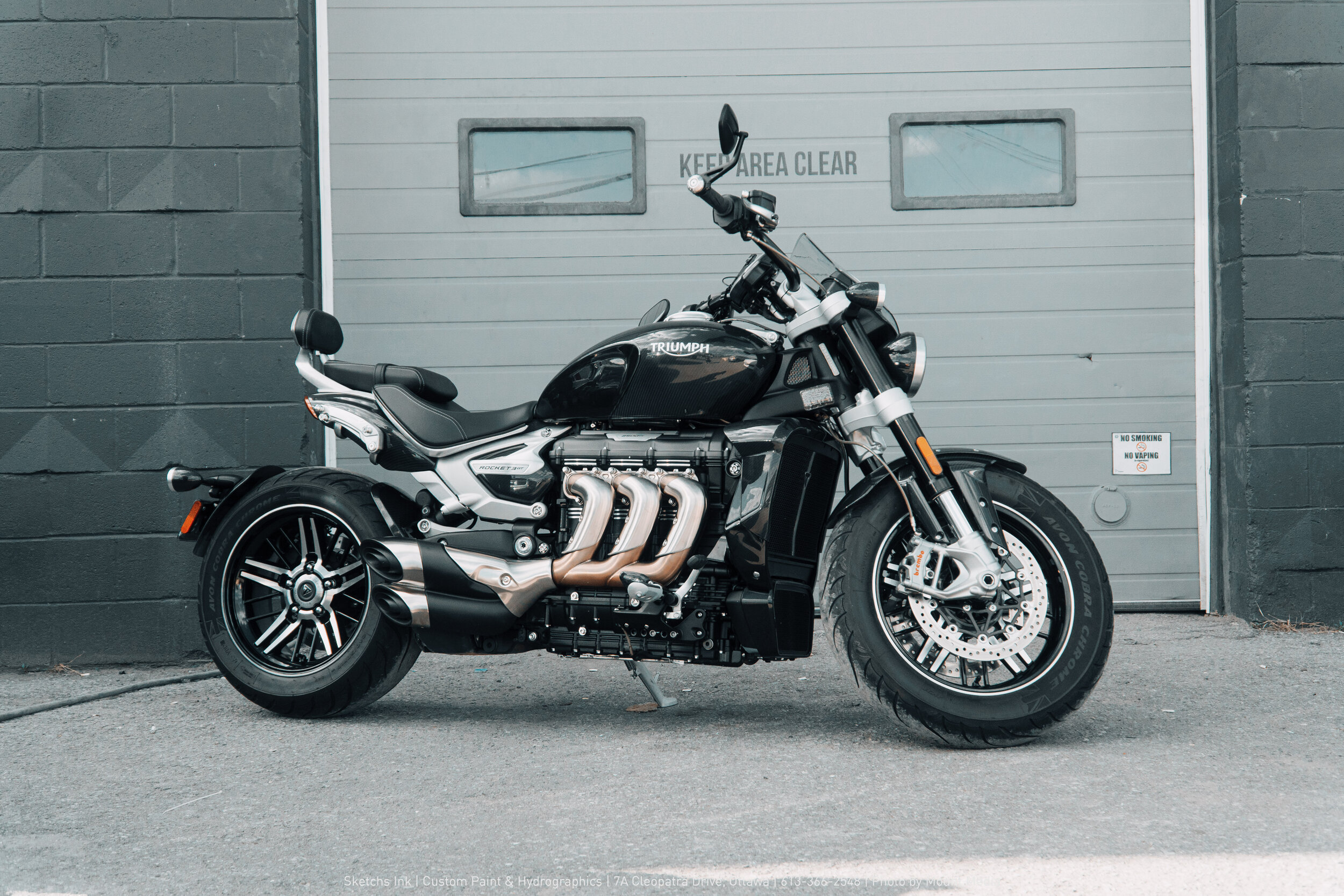 Triumph Rocket 3 GT:  Hydrographic Carbon Fiber Full Motorcycle