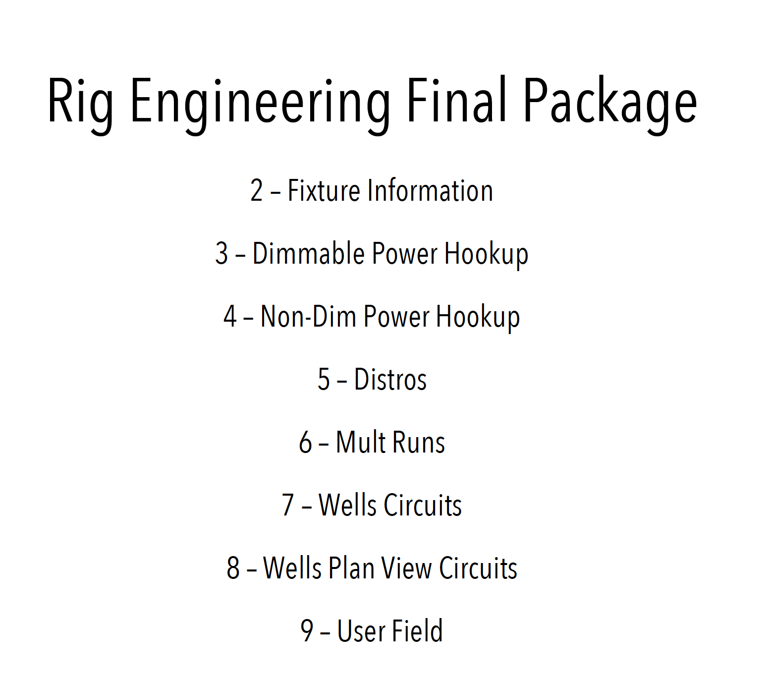 Rig Engineering - Packet