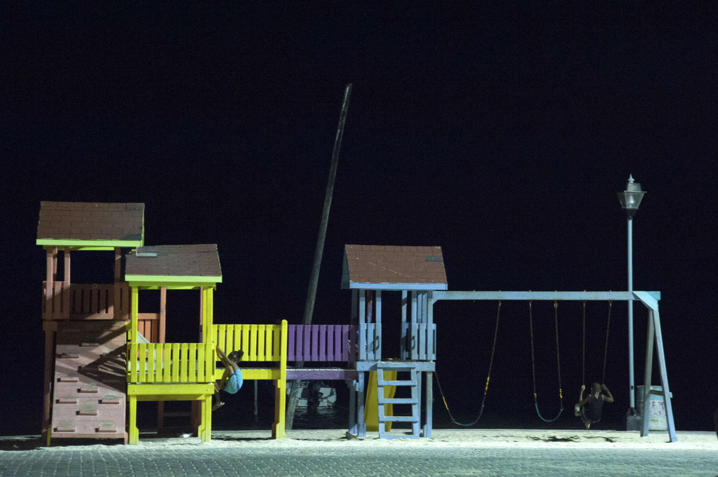 The Night Sky and the Park, San Pedro, Belize