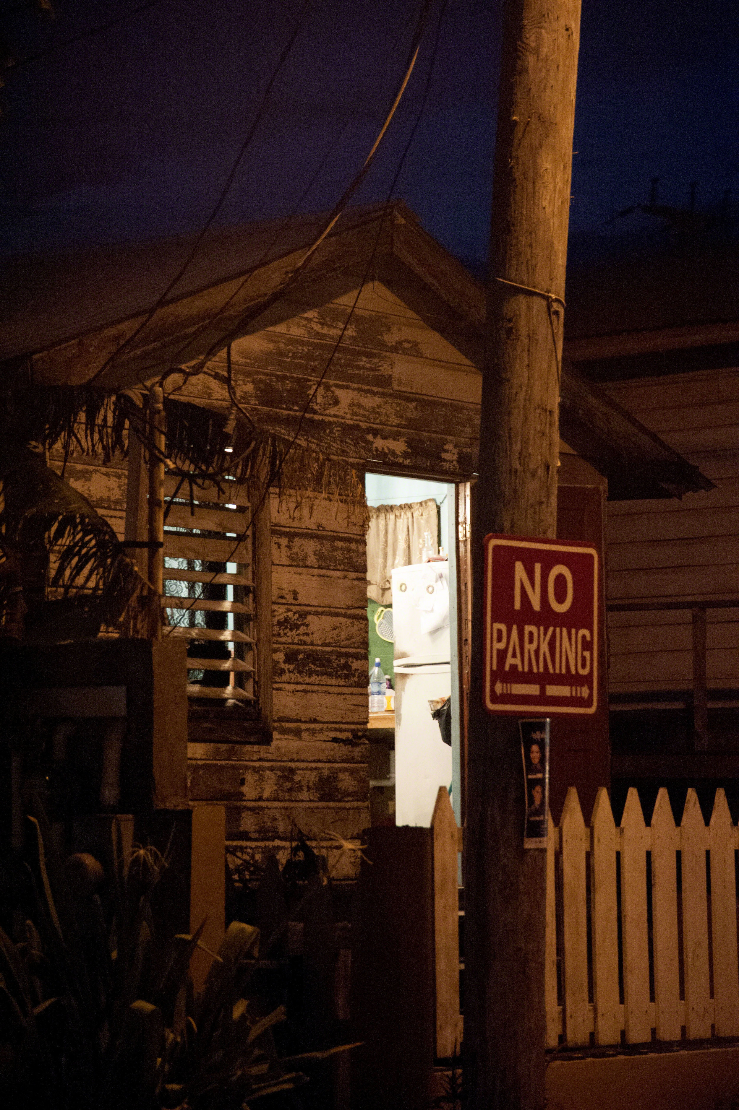 A Refrigerator Behind No Parking, San Pedro, Belize