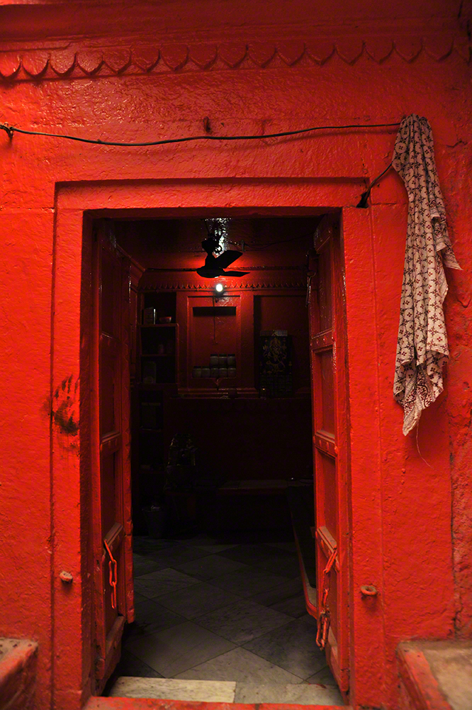 The Red Doorway and Shirt, Uttar Pradesh, India