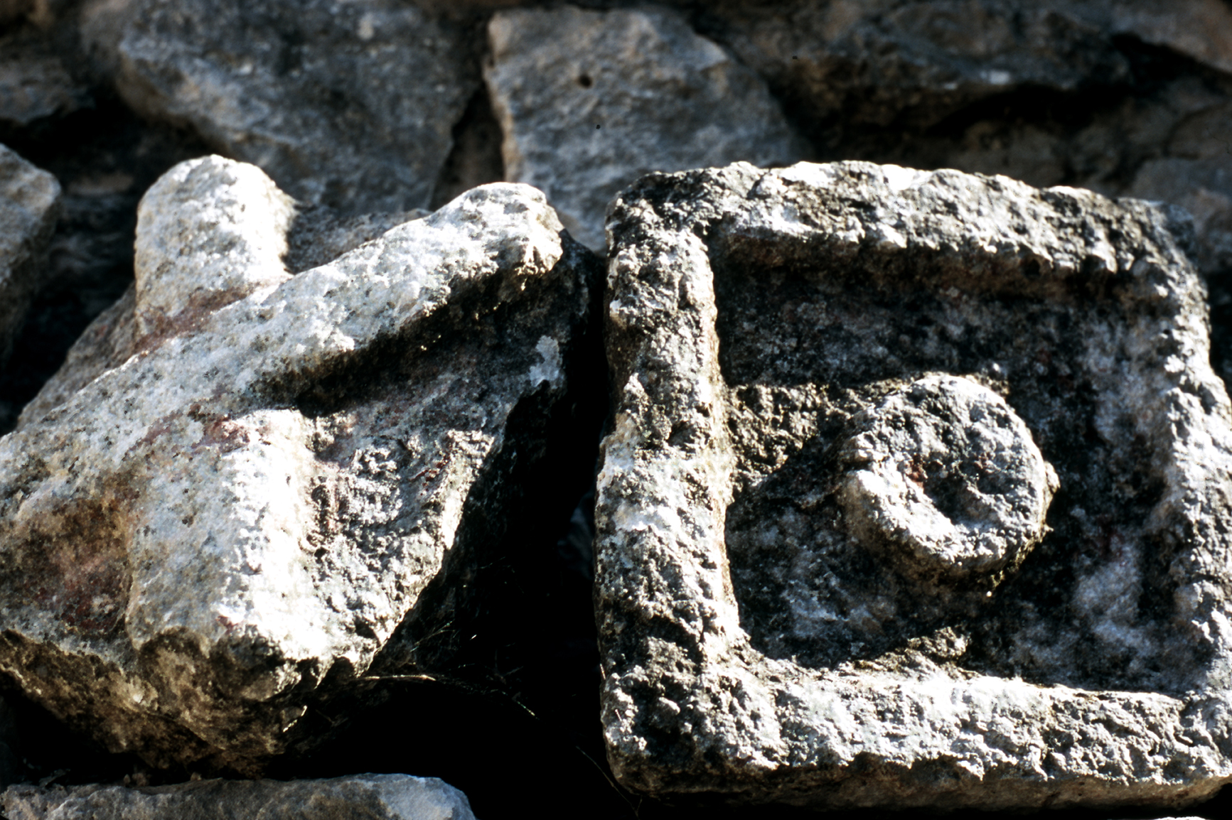 X, O's Detail Carving, Thousand Columns, Chichen Itz, Mexico