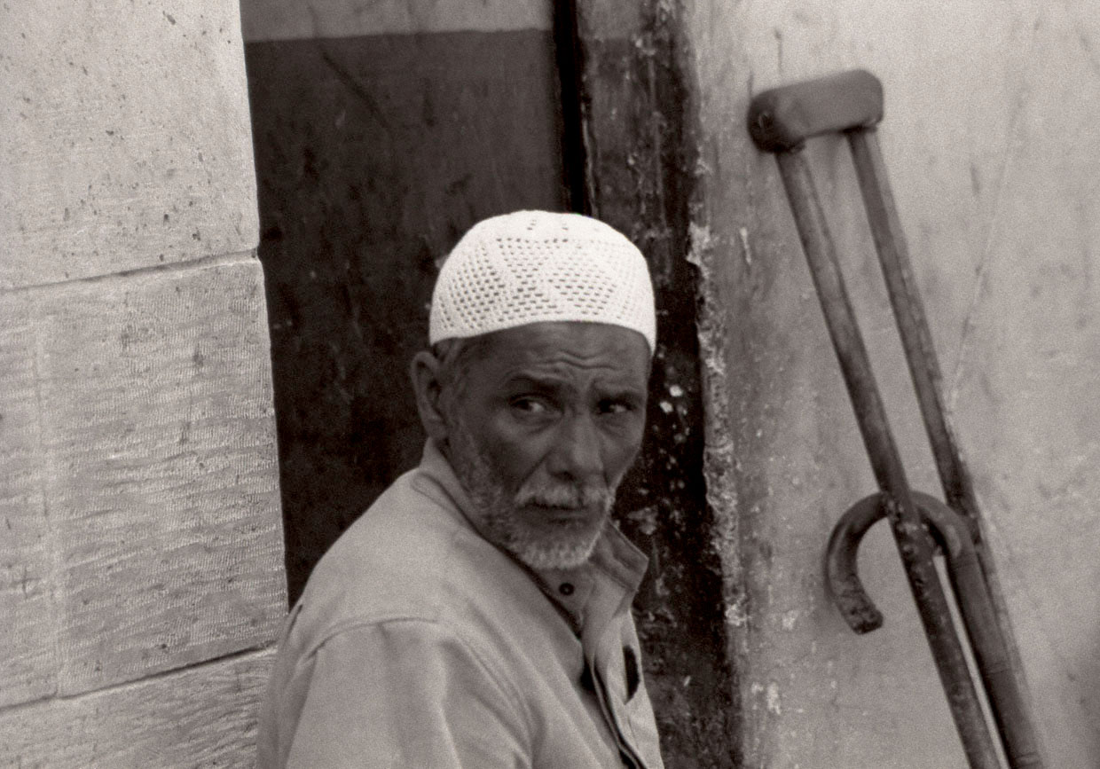 Man Seated with Cane and Crutch,Coptic Ciaro, Egypt-4005.jpg