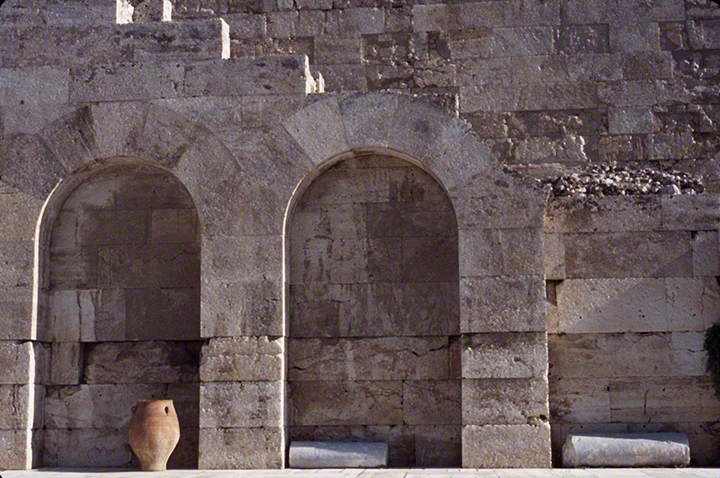 Ancient Vase at Temple, Athens Greece