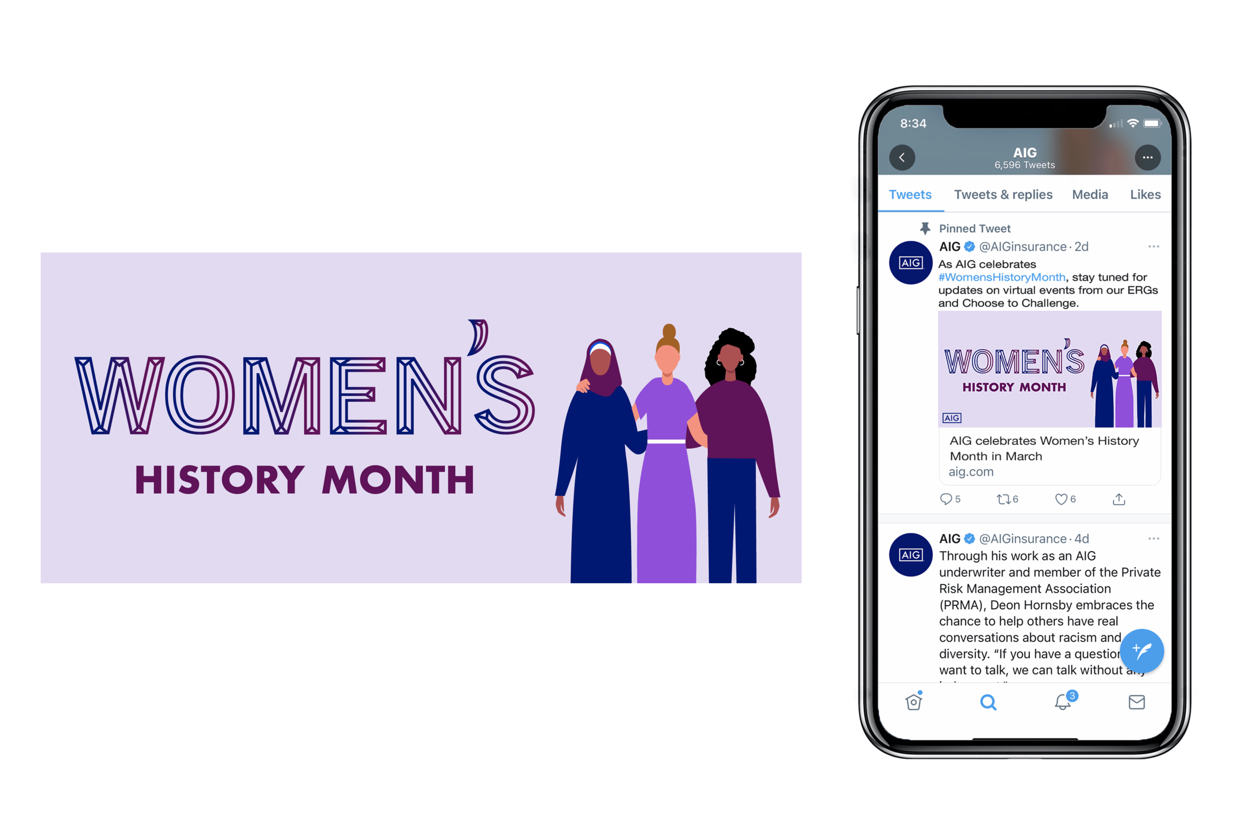  Word mark and social mockup for Women’s History Month graphic. 