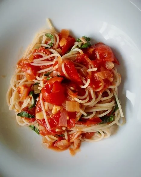 Tomato Basil Angel Hair Capellini Pasta