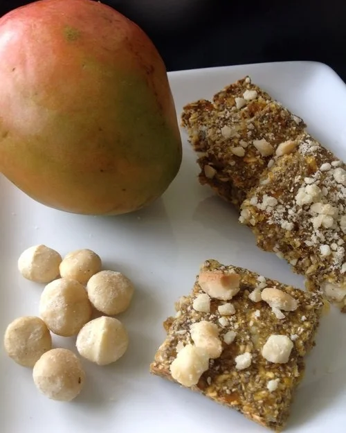 Mango Macademia Energy Squares
