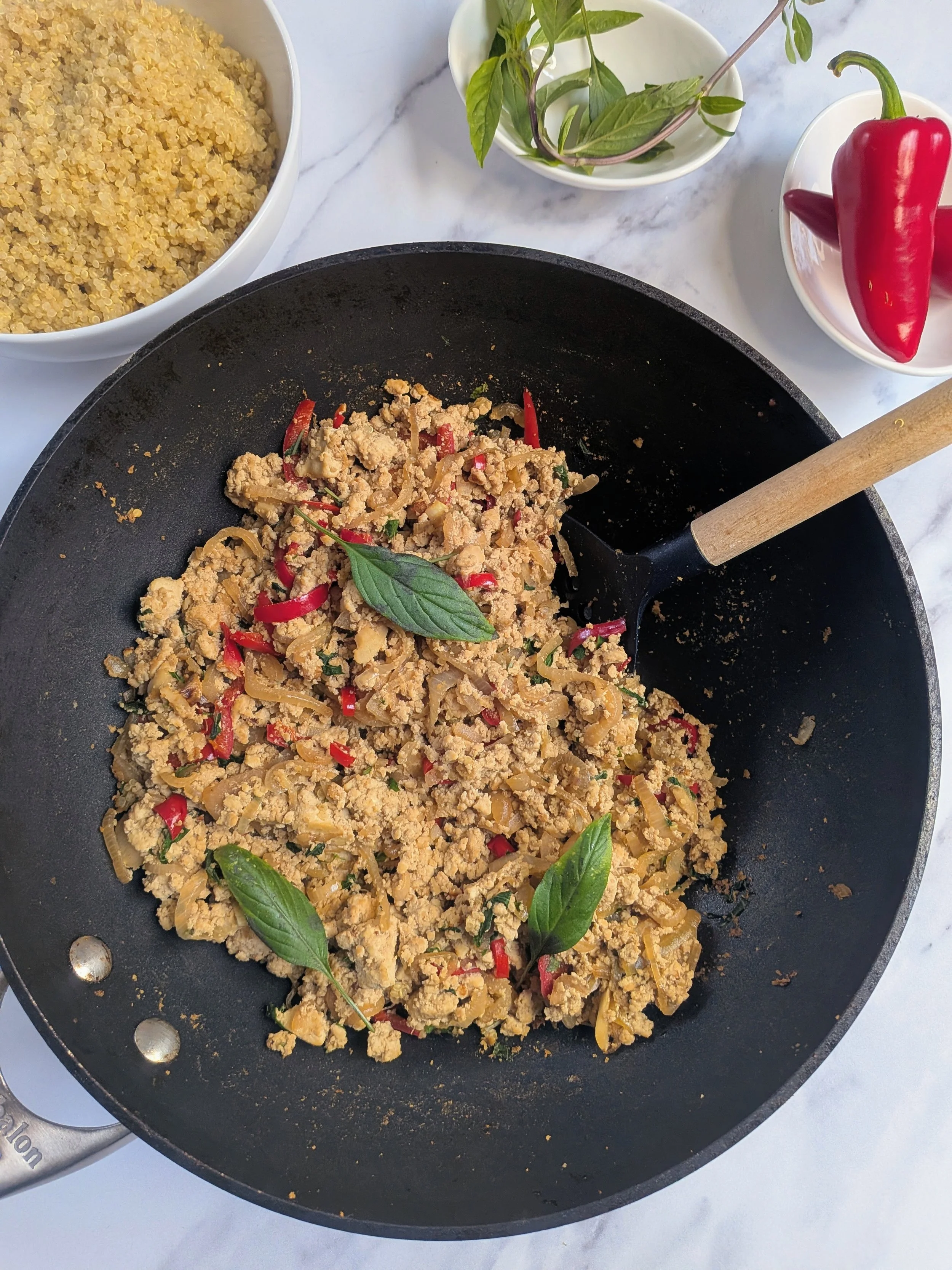 Spicy Thai Basil Tofu (Vegan Pad Krapow)