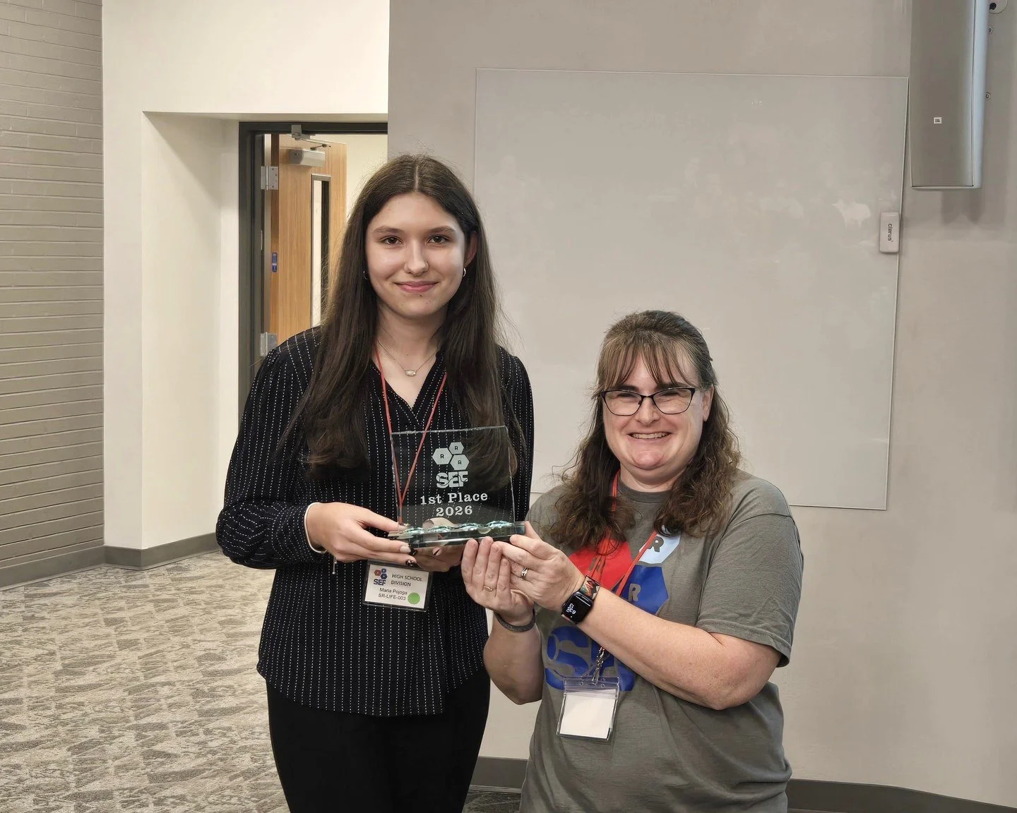 Junior Maria Pojoga is thinking big! Recently, she won the Red River Regional Science and Engineering Fair with her neuroscience research on how the brain processes visual images. Her project earned her a spot at the international competition, along 