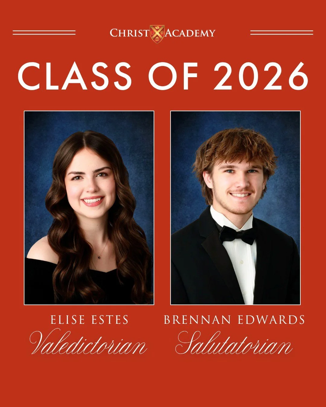 It&rsquo;s official! Dual credit transcripts are in, courses have been weighted, and final grades are set.
Congratulations to the Valedictorian and Salutatorian for the Class of 2026! Way to go, Elise and Brennan!

We&rsquo;re also proud to recognize